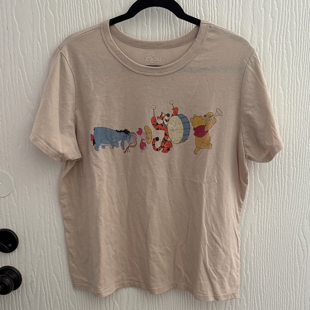 Disney Winnie the Pooh Band Graphic Tee - Light Beige
